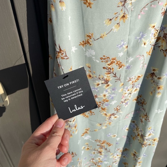 Lulu's Floral Ruffle Maxi Dress - Picture 4 of 4